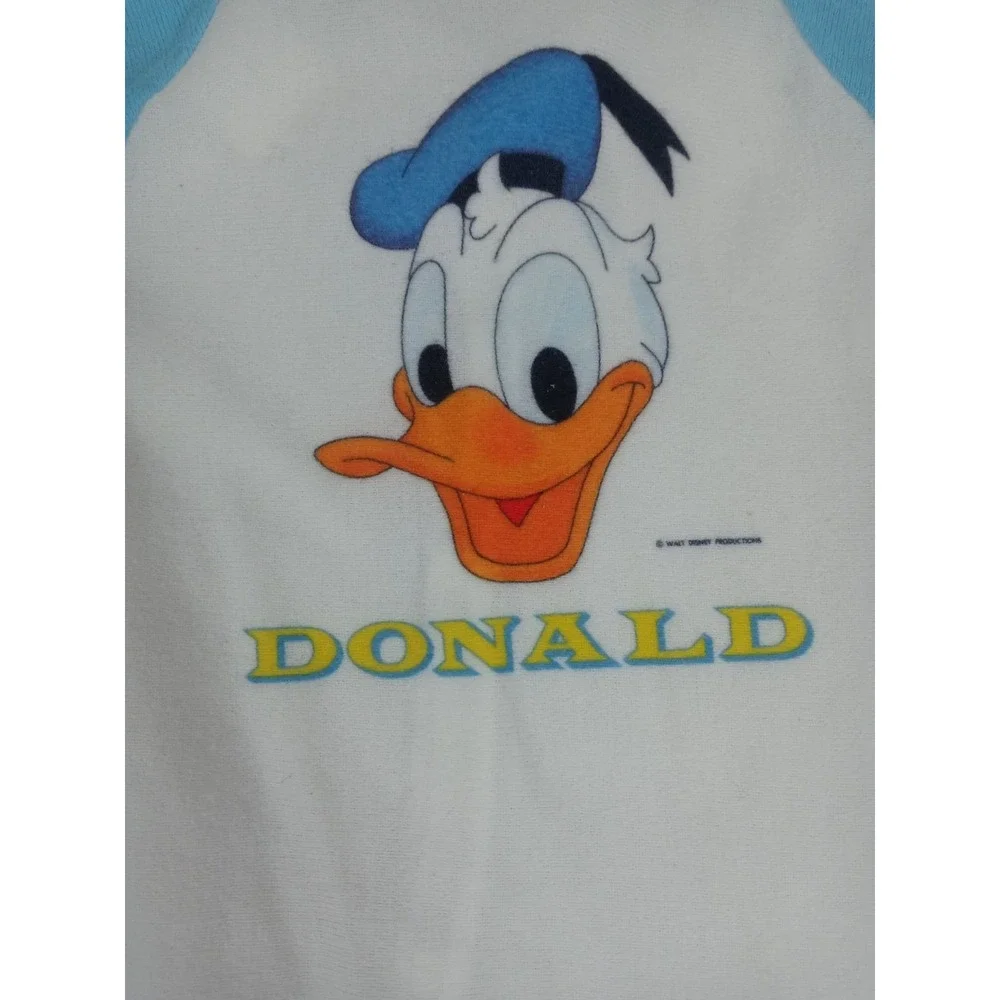 Vintage Donald Duck Jump Suit Baby Sleeper 0-3 Months Retro Disney One Piece Fit
